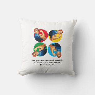 ROSIE RIVETER Proverbs 31 Cushion
