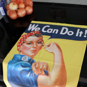 Rosie Riveter Vintage Propaganda Tea Towel