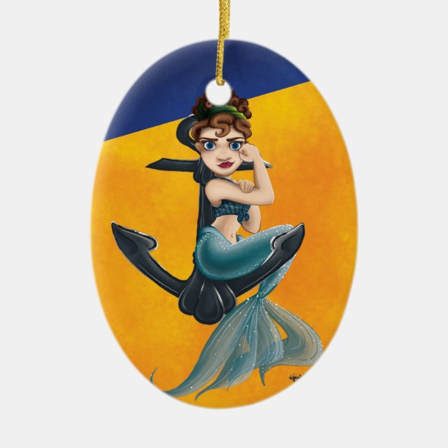 Rosie the Mermaid Ornament (Front)