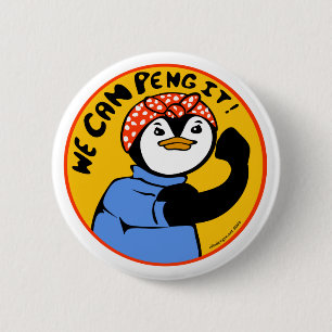 Rosie the Penguiter 6 Cm Round Badge