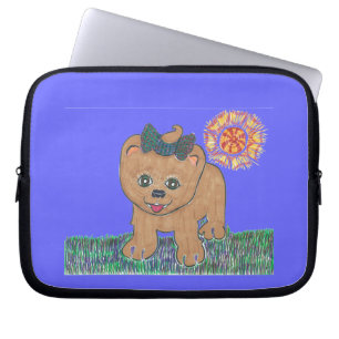 Rosie The Pomeranian Puppy Laptop Sleeve