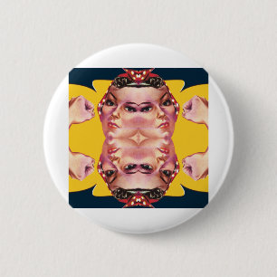 rosie the riveter 6 cm round badge