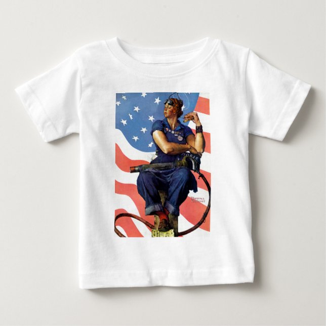 "Rosie the Riveter" Baby T-Shirt (Front)