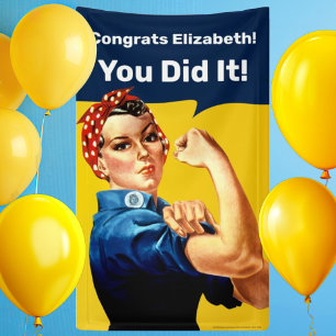 Rosie the Riveter   Banner Tall   Personalise