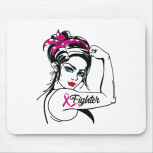 Rosie The Riveter Breast Cancer Awareness Mouse Pad