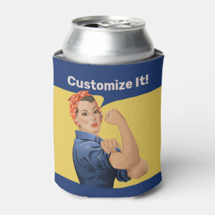 Rosie the Riveter Can Cooler