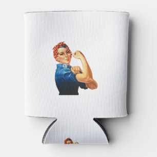 Rosie the Riveter Can Cooler
