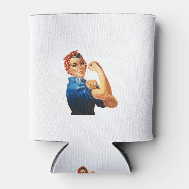 Rosie the Riveter Can Cooler (Front)
