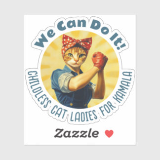 Rosie The Riveter Cat Ladies For Kamala Harris