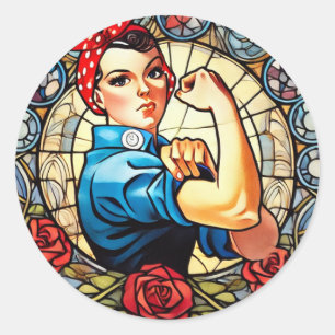 Rosie the Riveter Classic Round Sticker