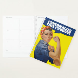 Rosie the Riveter easy to personalise  Planner