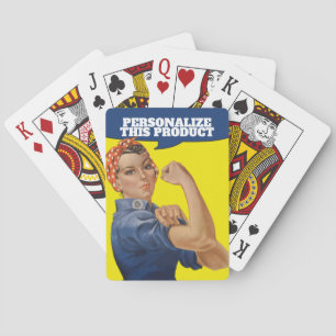 Rosie the Riveter easy to personalise Playing Cards