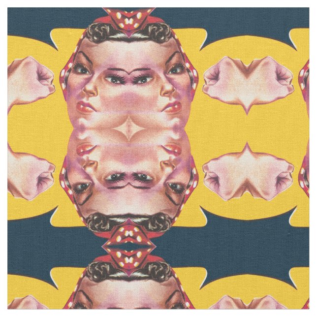 rosie the riveter fabric (Close Up)