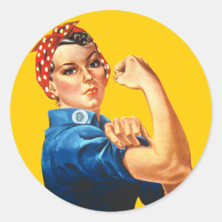 Rosie the Riveter Feminism Vintage Sticker