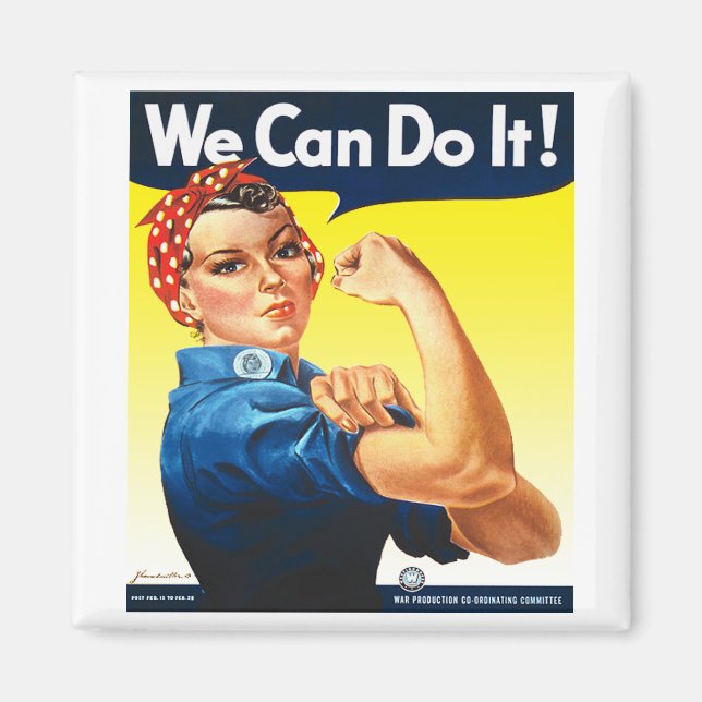 Rosie the Riveter Fridge Magnet (Front)