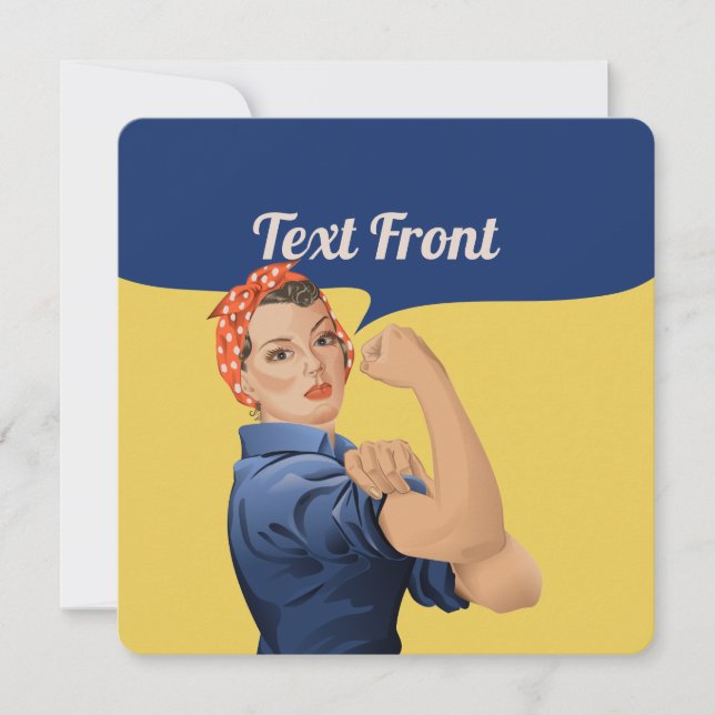 Rosie the Riveter Invitation (Front)