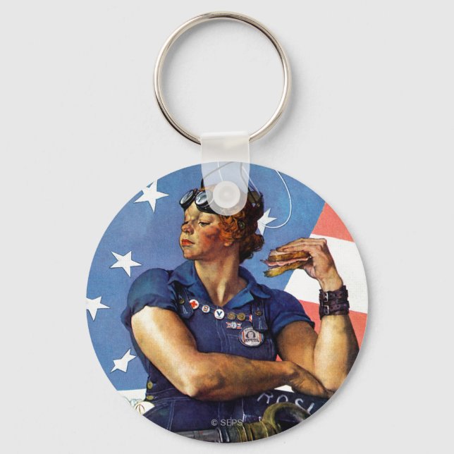 "Rosie the Riveter" Key Ring (Front)