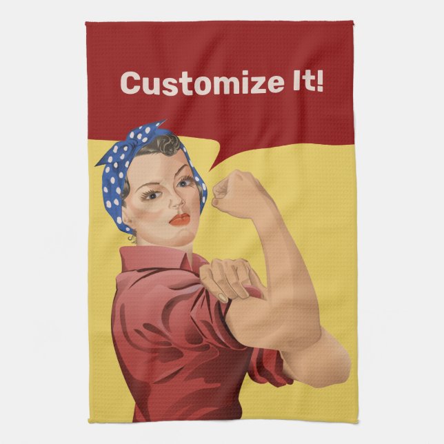 Rosie the Riveter Kitchen Towel (Vertical)