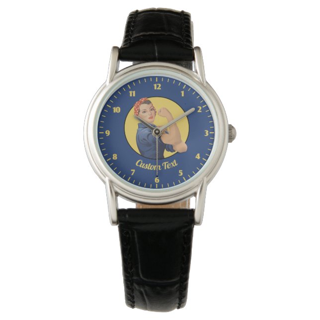 Rosie the Riveter Large Clock Watch (Front)