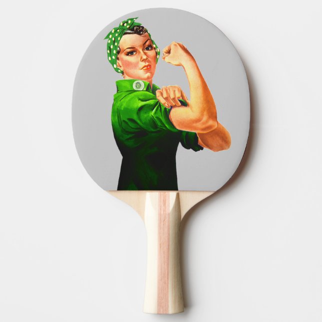 Rosie The Riveter - Military Support Ping Pong Paddle (Front)