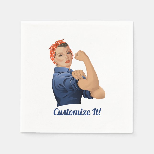 Rosie the Riveter Napkin (Front)