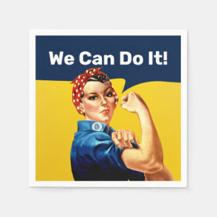 Rosie the Riveter   Napkin   Custom Text