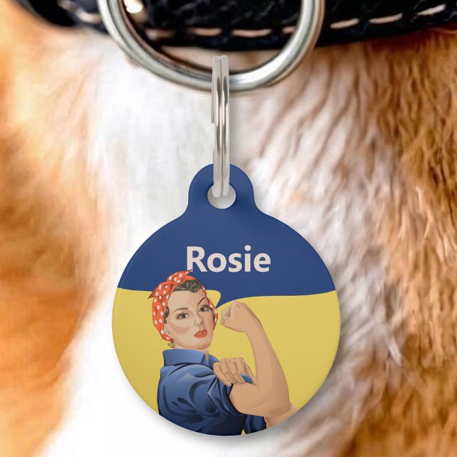 Rosie the Riveter Pet ID Tag (Creator Uploaded)