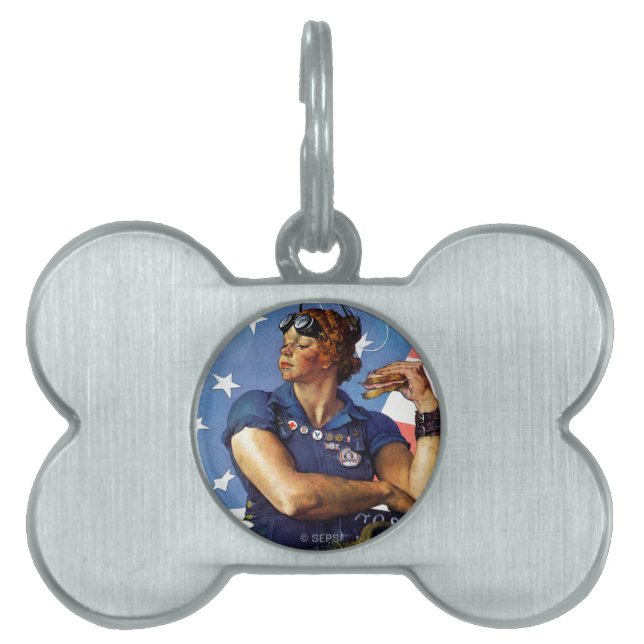 Rosie the Riveter Pet Name Tag (Front)