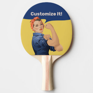 Rosie the Riveter Ping Pong Paddle