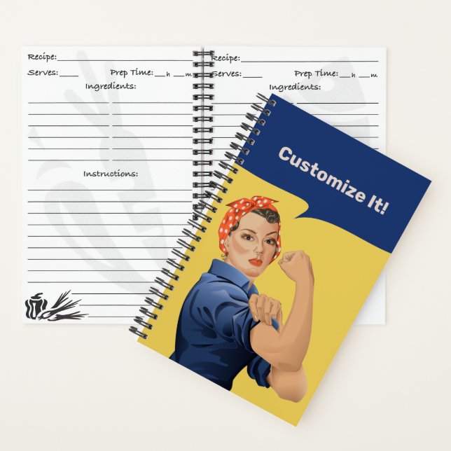 Rosie the Riveter Recipes Notebook (Inside)