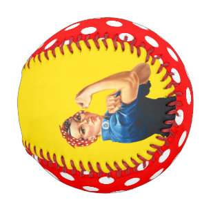 Rosie The Riveter Retro Style Baseball