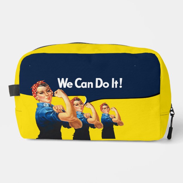 Rosie The Riveter Retro Style Dopp Kit (Front)
