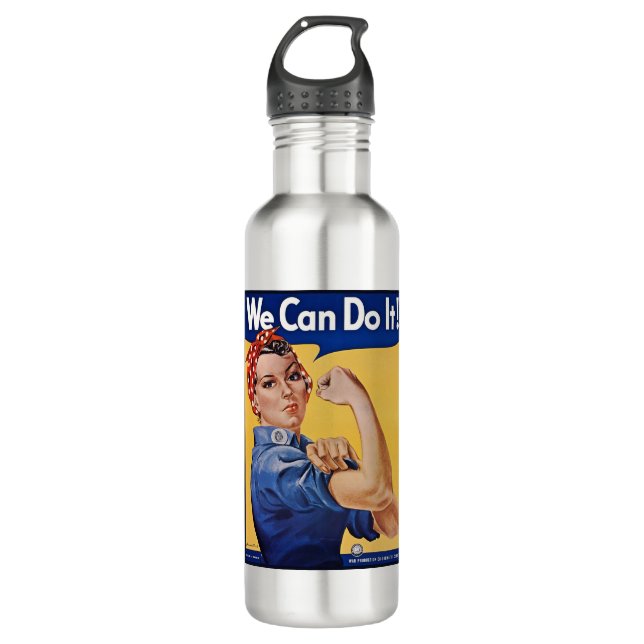 Rosie the Riveter: Strong Women Female Empowerment 710 Ml Water Bottle (Front)
