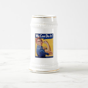 Rosie the Riveter: Strong Women Female Empowerment Beer Stein