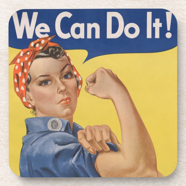 Rosie the Riveter: Strong Women Female Empowerment Coaster (Front)