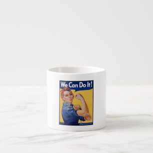 Rosie the Riveter: Strong Women Female Empowerment Espresso Cup