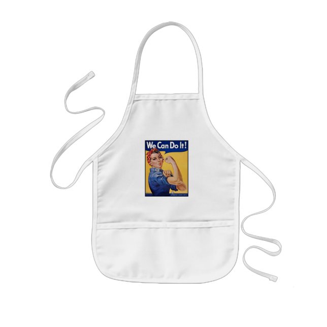 Rosie the Riveter: Strong Women Female Empowerment Kids Apron (Front)