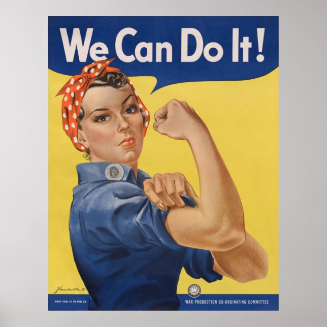 Rosie the Riveter: Strong Women Female Empowerment Poster (Front)