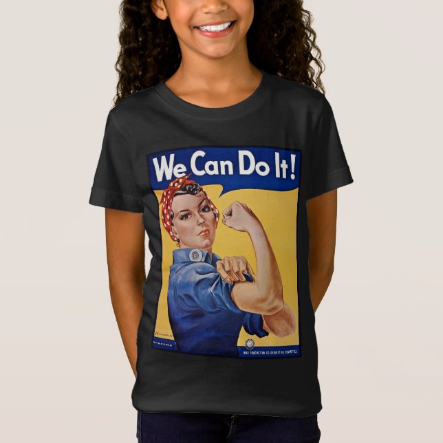 Rosie the Riveter: Strong Women Female Empowerment T-Shirt (Front)