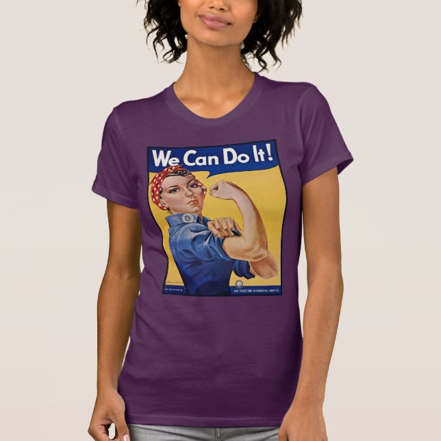 Rosie the Riveter: Strong Women Female Empowerment T-Shirt (Front)
