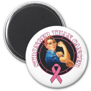 Rosie The Riveter Stronger Than Breast Cancer Magnet