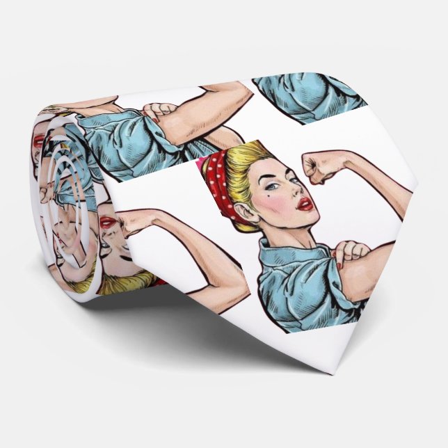 rosie the riveter tie (Rolled)