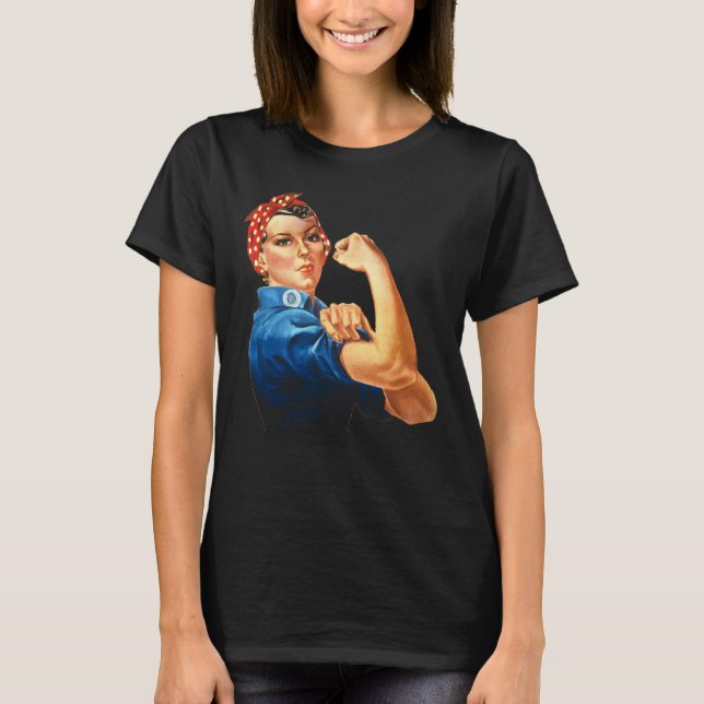 Rosie the Riveter Vintage Feminism T-Shirt (Front)