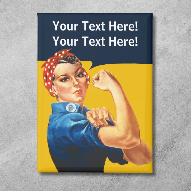 Rosie the Riveter Vintage Magnet (Custom Rosie the Riveter Magnet)