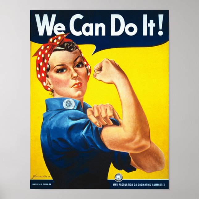 Rosie the Riveter Vintage Poster (Front)