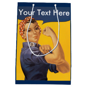 Rosie the Riveter We Can Do It Customise Message Medium Gift Bag