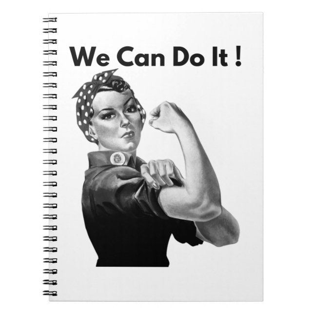 Rosie The Riveter We Can Do It Notebook (Front)