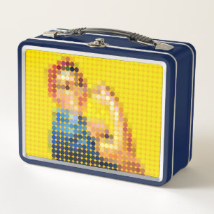 Rosie the Riveter "We Can Do It!" pixeldot Metal Lunch Box