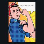 Rosie the Riveter We Can Do It! Pop Art Polka Dots Photo Print<br><div class="desc">Happy birthday, Rosie the Riveter! In honour of J. Howard Miller's creation's 70th birthday, we've reimagined the classic We Can Do It! poster as if Roy Lichtenstein painted it in the 1960s. This vibrant version features the classic Ben-Day dots that Lichtenstein made famous in his works such as "Drowning Girl"...</div>