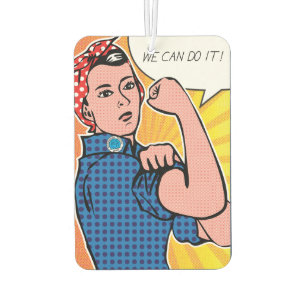 Rosie the Riveter We Can Do It Retro Vintage Car Air Freshener